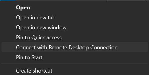 Remote desktop connection